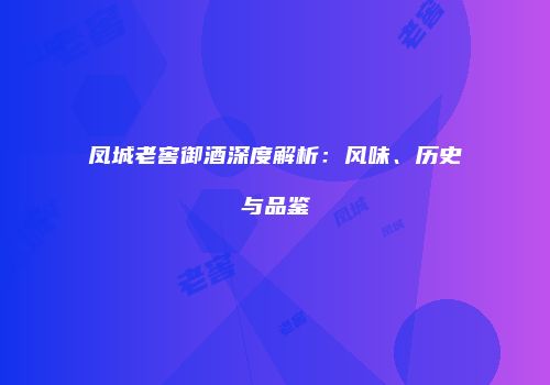 凤城老窖御酒深度解析：风味、历史与品鉴