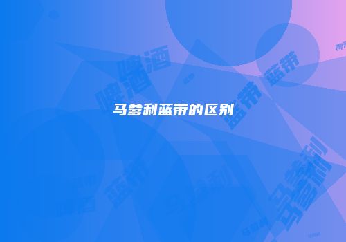马爹利蓝带的区别