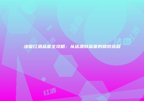 法国红酒品鉴全攻略：从选酒到品鉴的精致旅程
