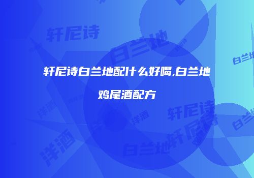 轩尼诗白兰地配什么好喝,白兰地鸡尾酒配方