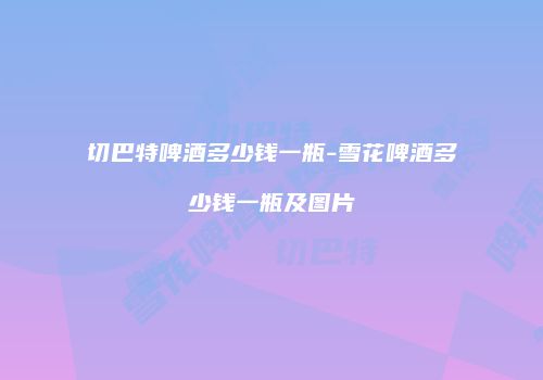 切巴特啤酒多少钱一瓶-雪花啤酒多少钱一瓶及图片