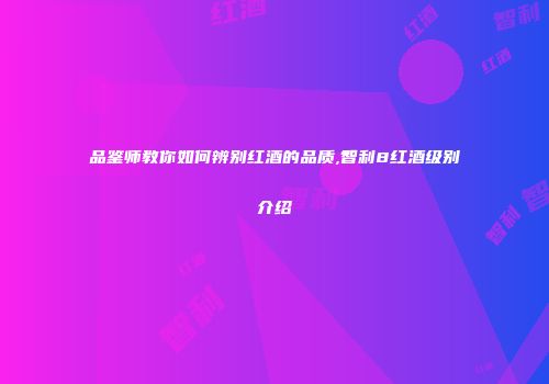 品鉴师教你如何辨别红酒的品质,智利8红酒级别介绍