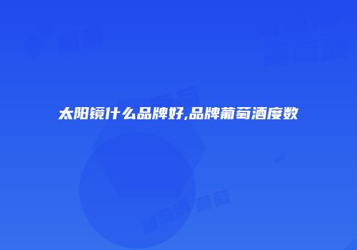 太阳镜什么品牌好,品牌葡萄酒度数