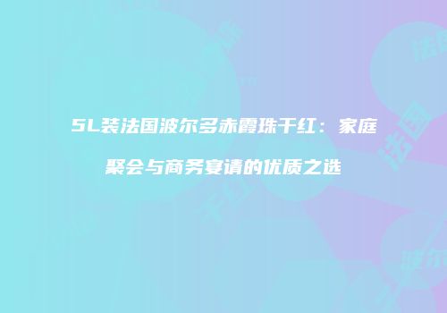 5L装法国波尔多赤霞珠干红：家庭聚会与商务宴请的优质之选