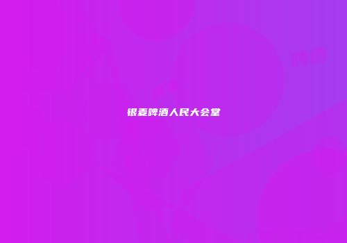 银麦啤酒人民大会堂
