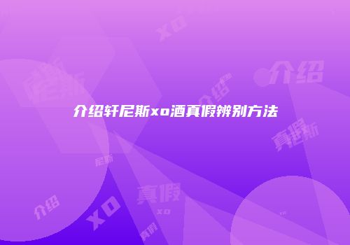 介绍轩尼斯xo酒真假辨别方法