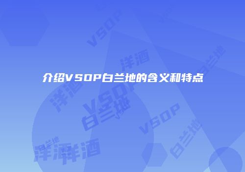 介绍VSOP白兰地的含义和特点