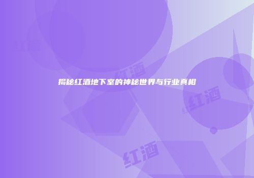 揭秘红酒地下室的神秘世界与行业真相