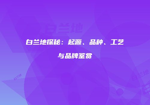 白兰地探秘：起源、品种、工艺与品牌鉴赏