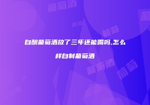自酿葡萄酒放了三年还能喝吗,怎么样自制葡萄酒