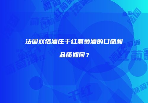 法国双塔酒庄干红葡萄酒的口感和品质如何？