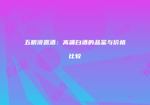 五粮液露酒：高端白酒的品鉴与价格比较
