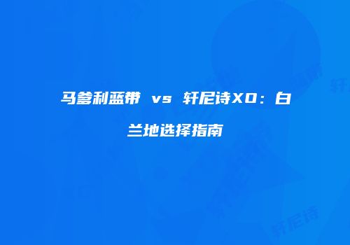 马爹利蓝带 vs 轩尼诗XO：白兰地选择指南