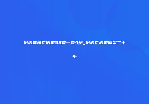 汾酒集团老酒坊53度一箱4瓶_汾酒老酒坊原浆二十年