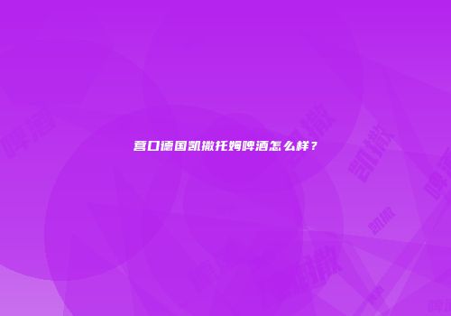 营口德国凯撒托姆啤酒怎么样？