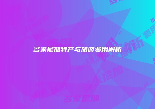 多米尼加特产与旅游费用解析