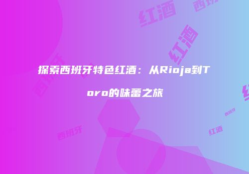 探索西班牙特色红酒：从Rioja到Toro的味蕾之旅