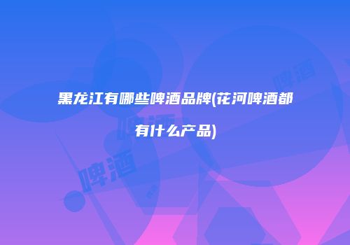 黑龙江有哪些啤酒品牌(花河啤酒都有什么产品)