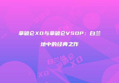 拿破仑XO与拿破仑VSOP：白兰地中的经典之作