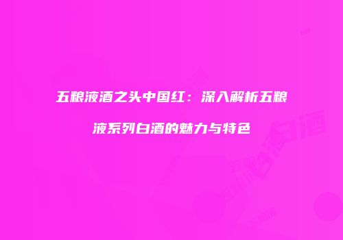 五粮液酒之头中国红：深入解析五粮液系列白酒的魅力与特色