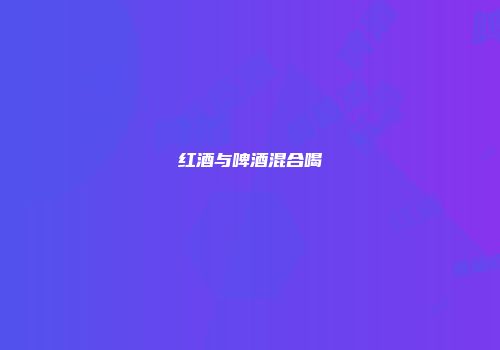红酒与啤酒混合喝