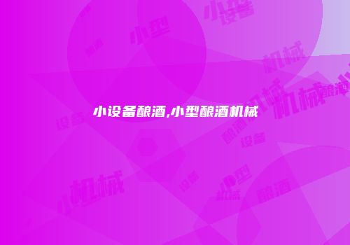 小设备酿酒,小型酿酒机械