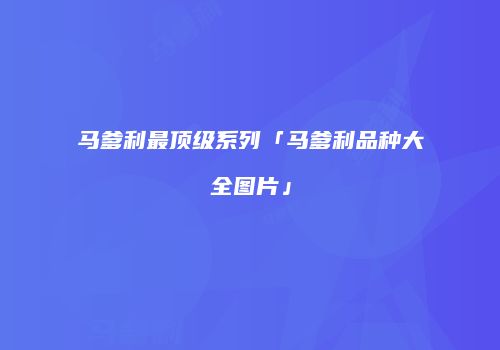 马爹利最顶级系列「马爹利品种大全图片」