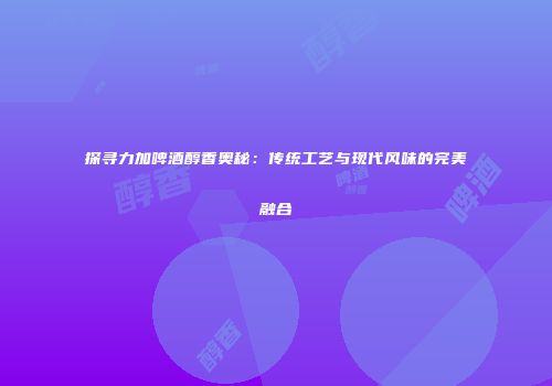 探寻力加啤酒醇香奥秘：传统工艺与现代风味的完美融合