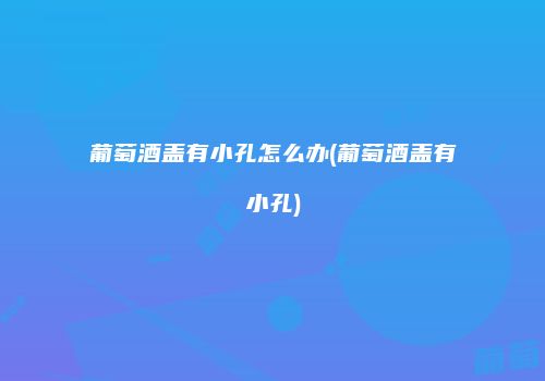 葡萄酒盖有小孔怎么办(葡萄酒盖有小孔)