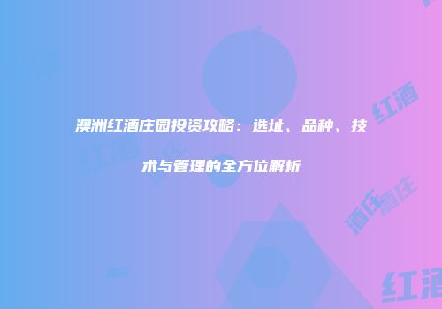 澳洲红酒庄园投资攻略：选址、品种、技术与管理的全方位解析