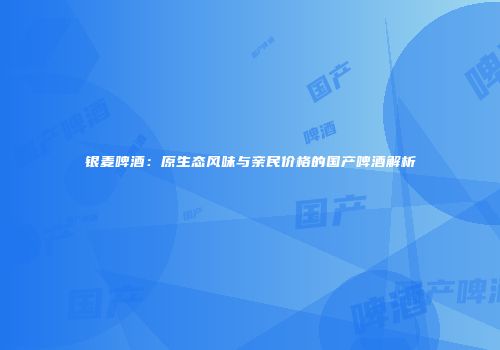 银麦啤酒：原生态风味与亲民价格的国产啤酒解析