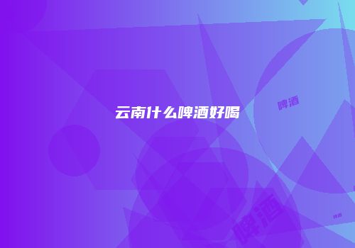 云南什么啤酒好喝