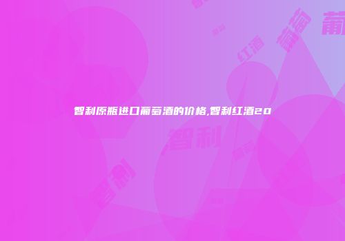 智利原瓶进口葡萄酒的价格,智利红酒20
