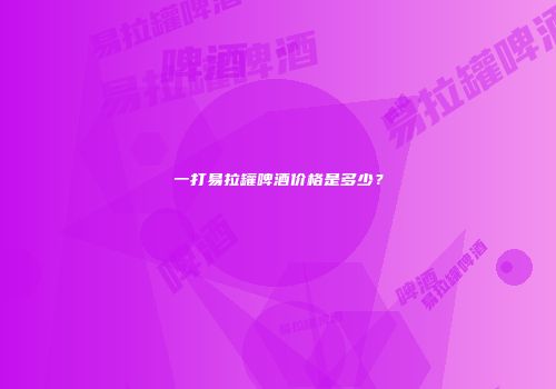 一打易拉罐啤酒价格是多少？