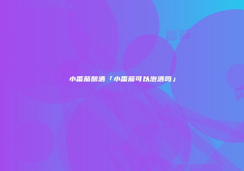 小番茄酿酒「小番茄可以泡酒吗」
