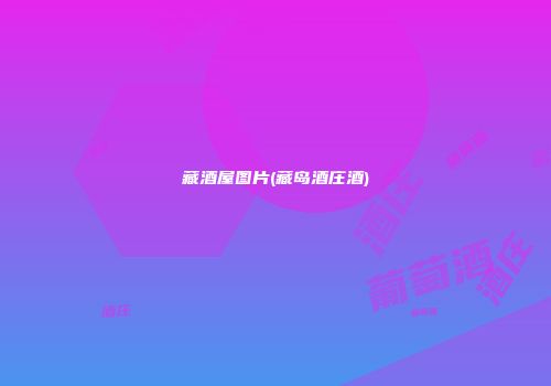 藏酒屋图片(藏岛酒庄酒)