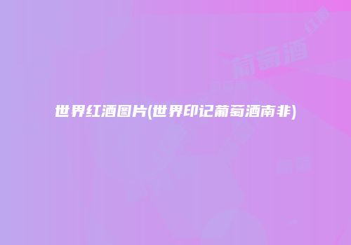 世界红酒图片(世界印记葡萄酒南非)