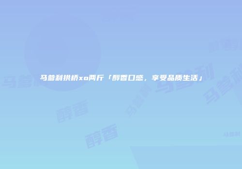 马爹利拱桥xo两斤「醇香口感，享受品质生活」