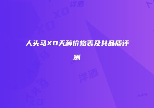 人头马XO天醇价格表及其品质评测