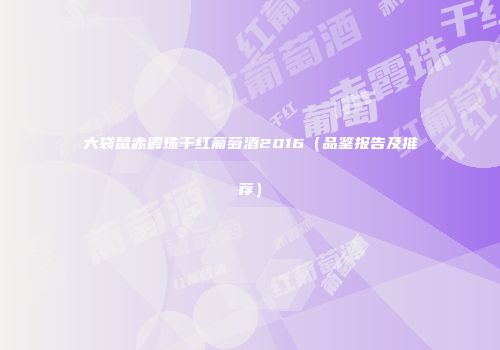 大袋鼠赤霞珠干红葡萄酒2016（品鉴报告及推荐）