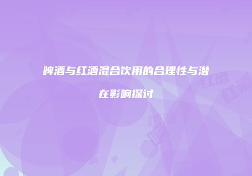 啤酒与红酒混合饮用的合理性与潜在影响探讨