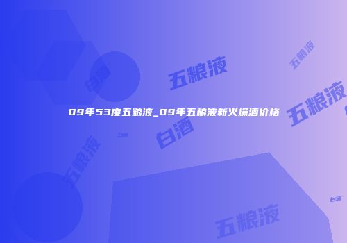 09年53度五粮液_09年五粮液新火爆酒价格