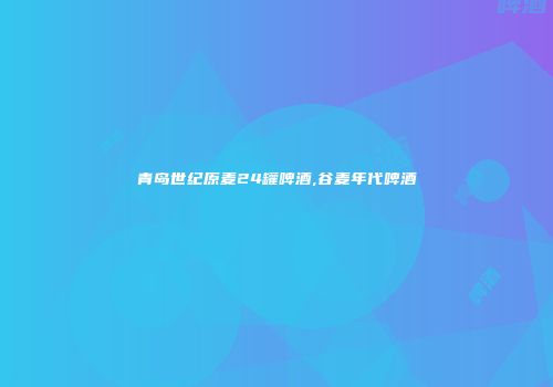 青岛世纪原麦24罐啤酒,谷麦年代啤酒
