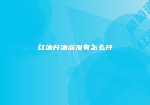 红酒开酒器没有怎么开