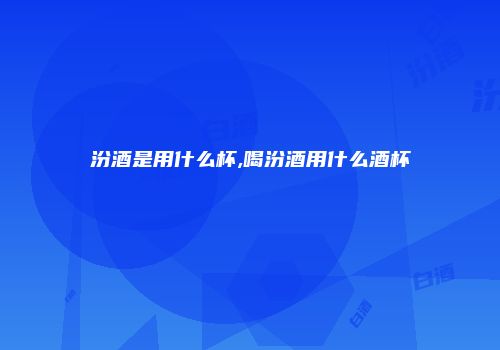 汾酒是用什么杯,喝汾酒用什么酒杯