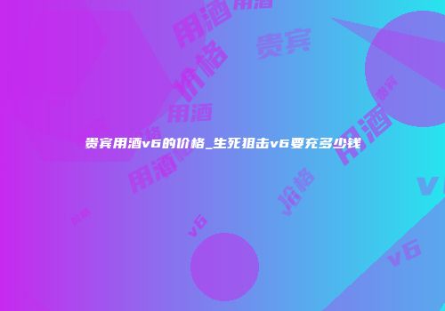 贵宾用酒v6的价格_生死狙击v6要充多少钱