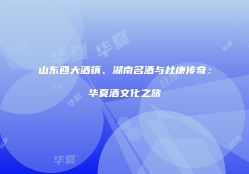 山东四大酒镇、湖南名酒与杜康传奇：华夏酒文化之旅