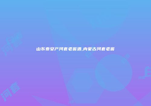 山东泰安产河套老窖酒,内蒙古河套老窖