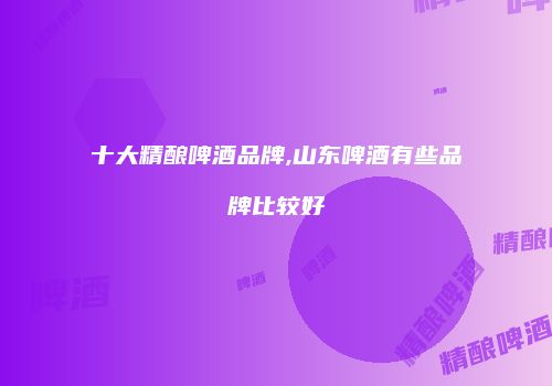 十大精酿啤酒品牌,山东啤酒有些品牌比较好