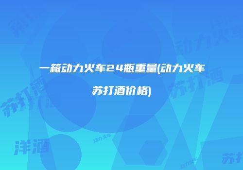 一箱动力火车24瓶重量(动力火车苏打酒价格)